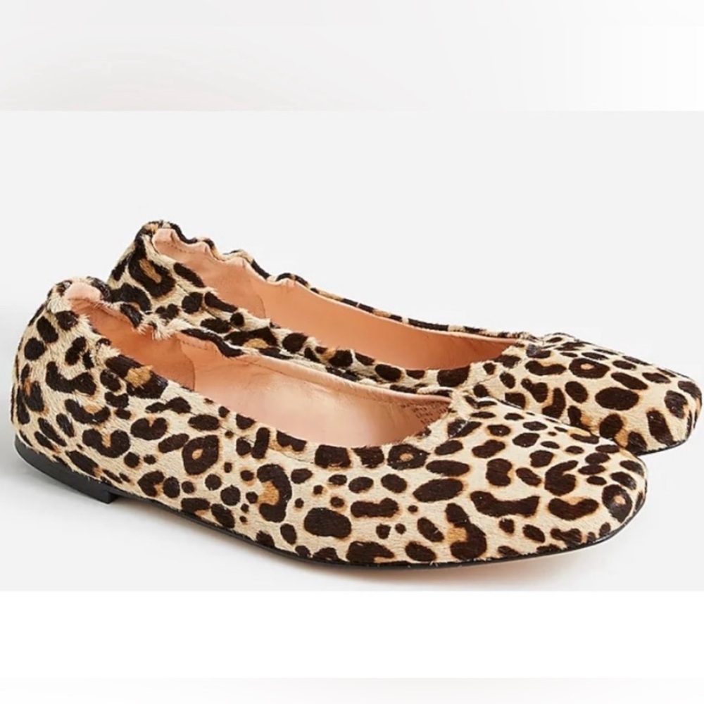 J.Crew Anya Scrunchie Ballet Flats in Calf Hair size 6